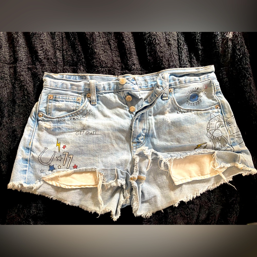 American Eagle Outfitters Vintage Festival Denim Women's Shorts. Size 4 - Picture 1 of 5